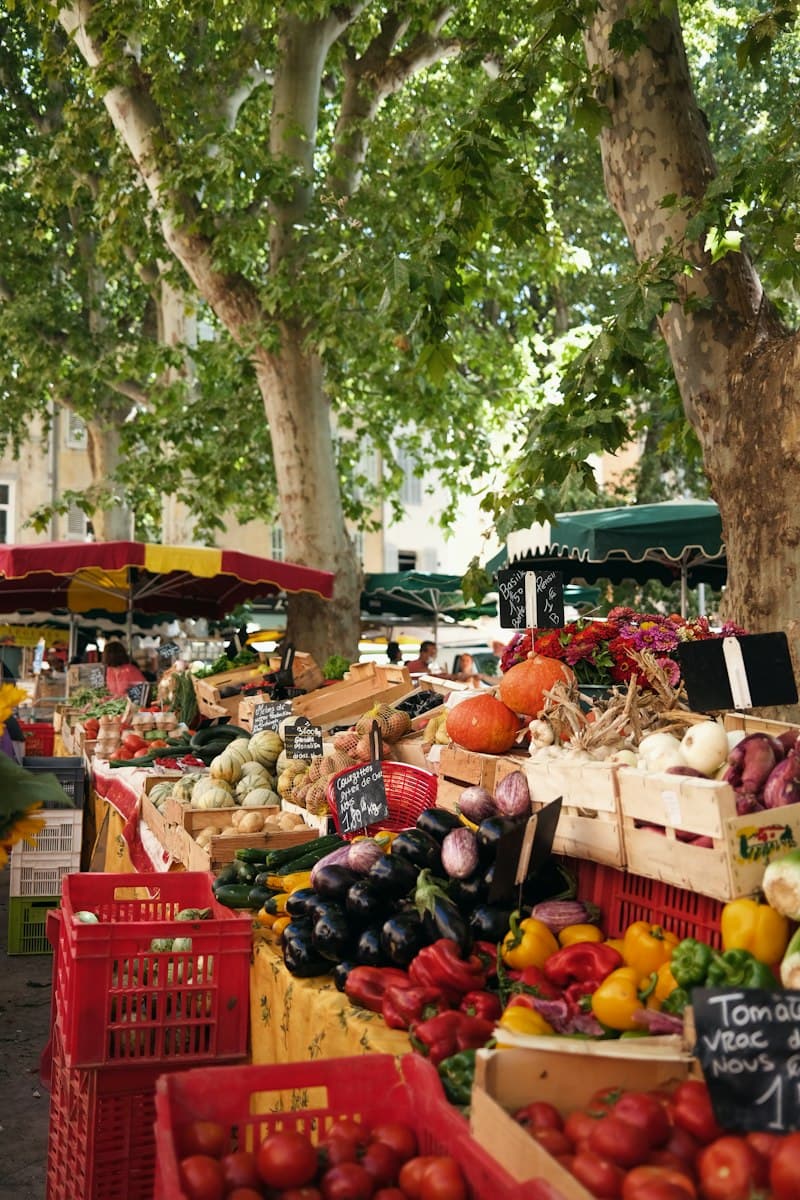 Marché en plein air en Provence